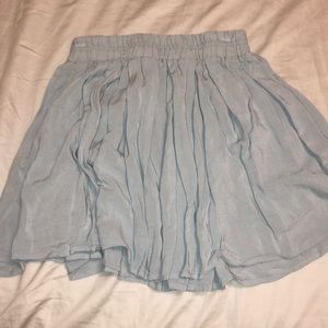 light blue flowy skirt